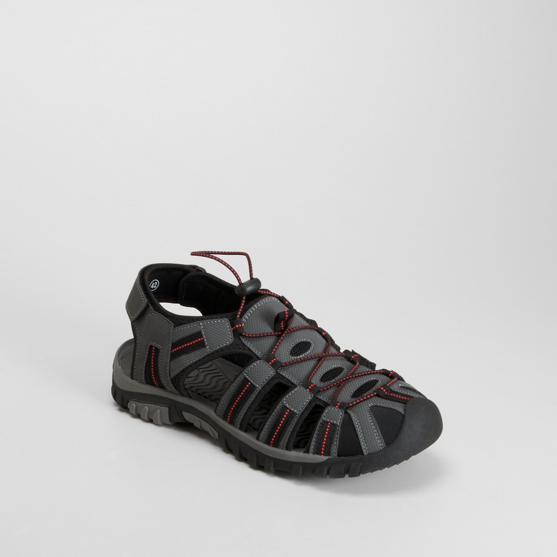 Sandalia outdoor cerrada cordón elástico gris UDOK
