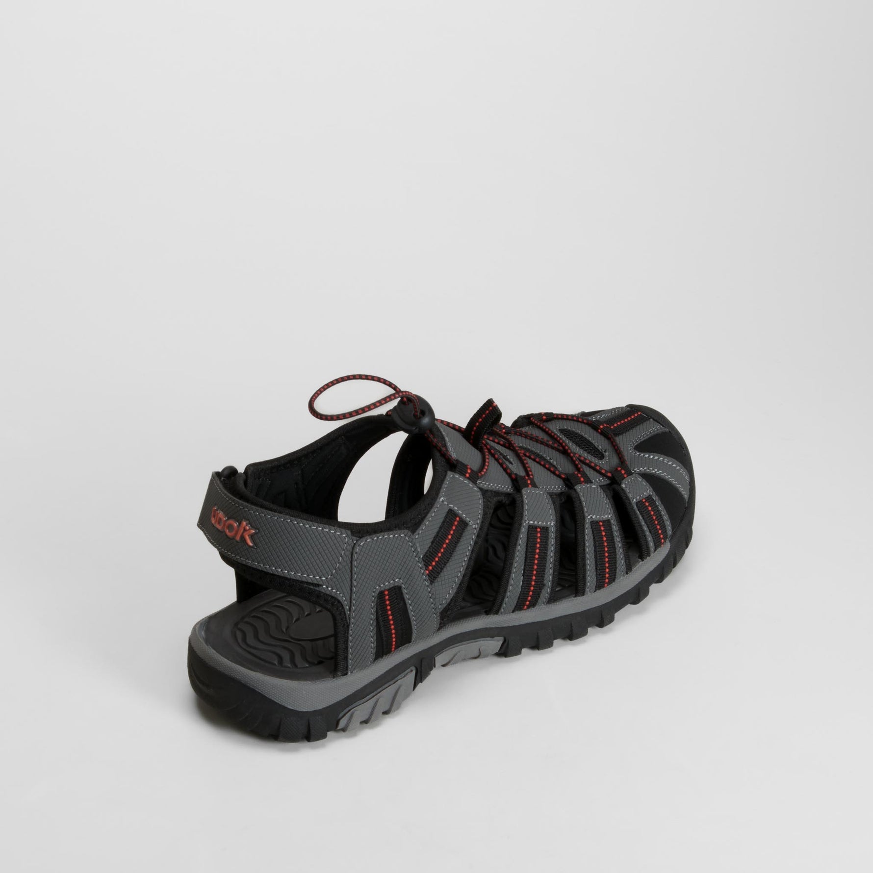 Sandalia outdoor cerrada cordón elástico gris UDOK