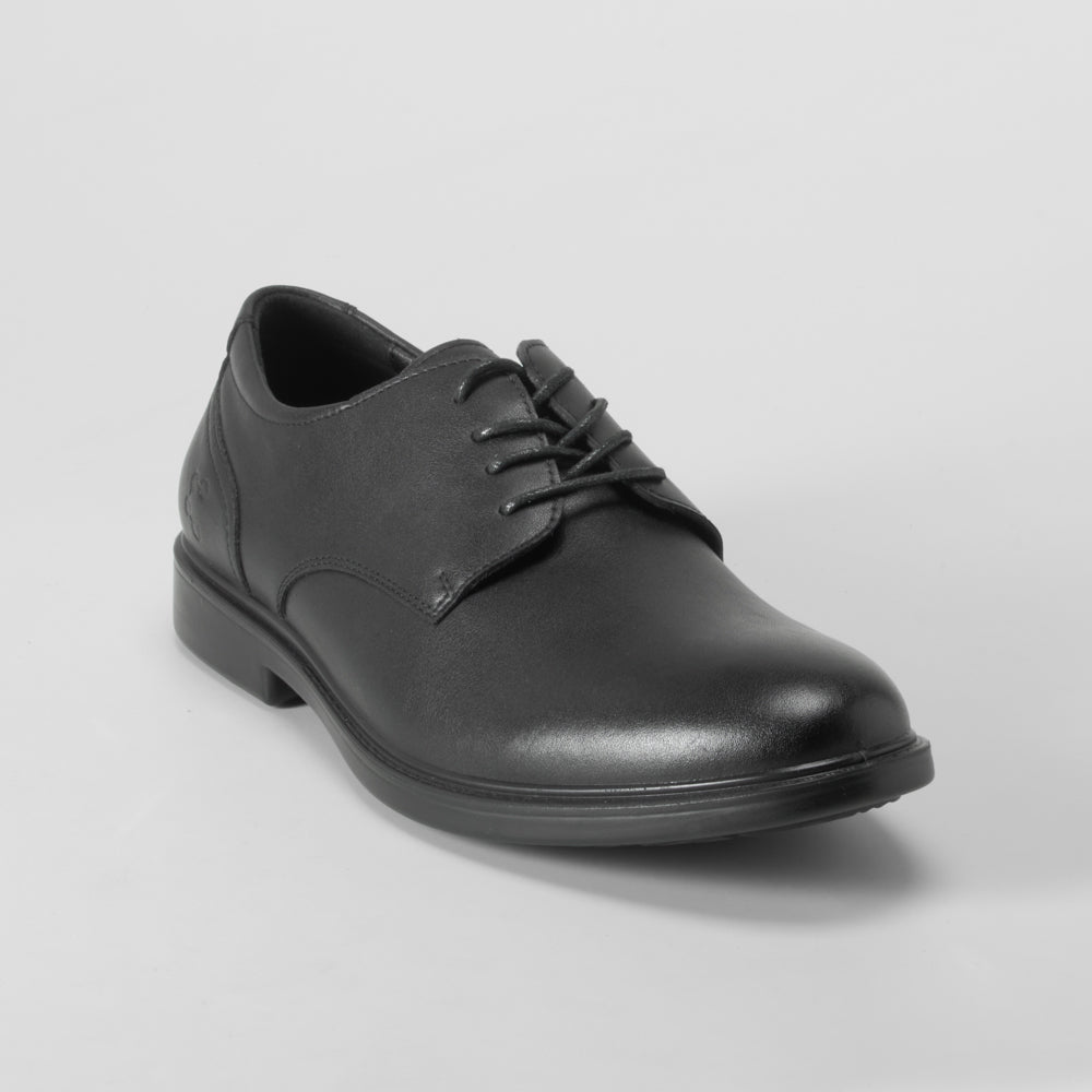 Zapato vestir de piel cordones negro COMFEET