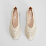 Bailarina cuña perforada confort beige MYSOFT