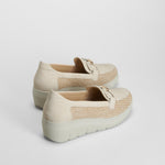 Mocasín cuña confort beige MYSOFT