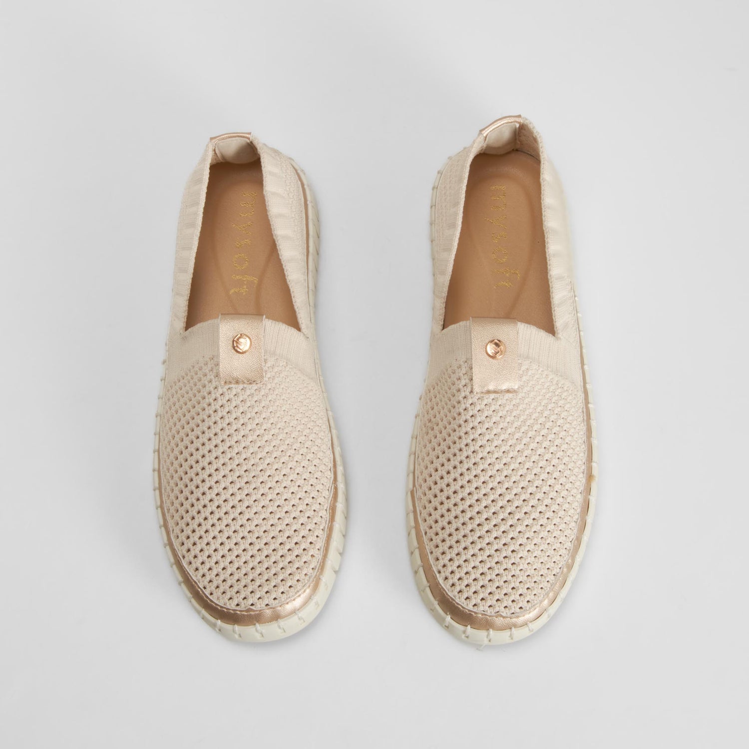 Zapato slip on tejido plata MYSOFT