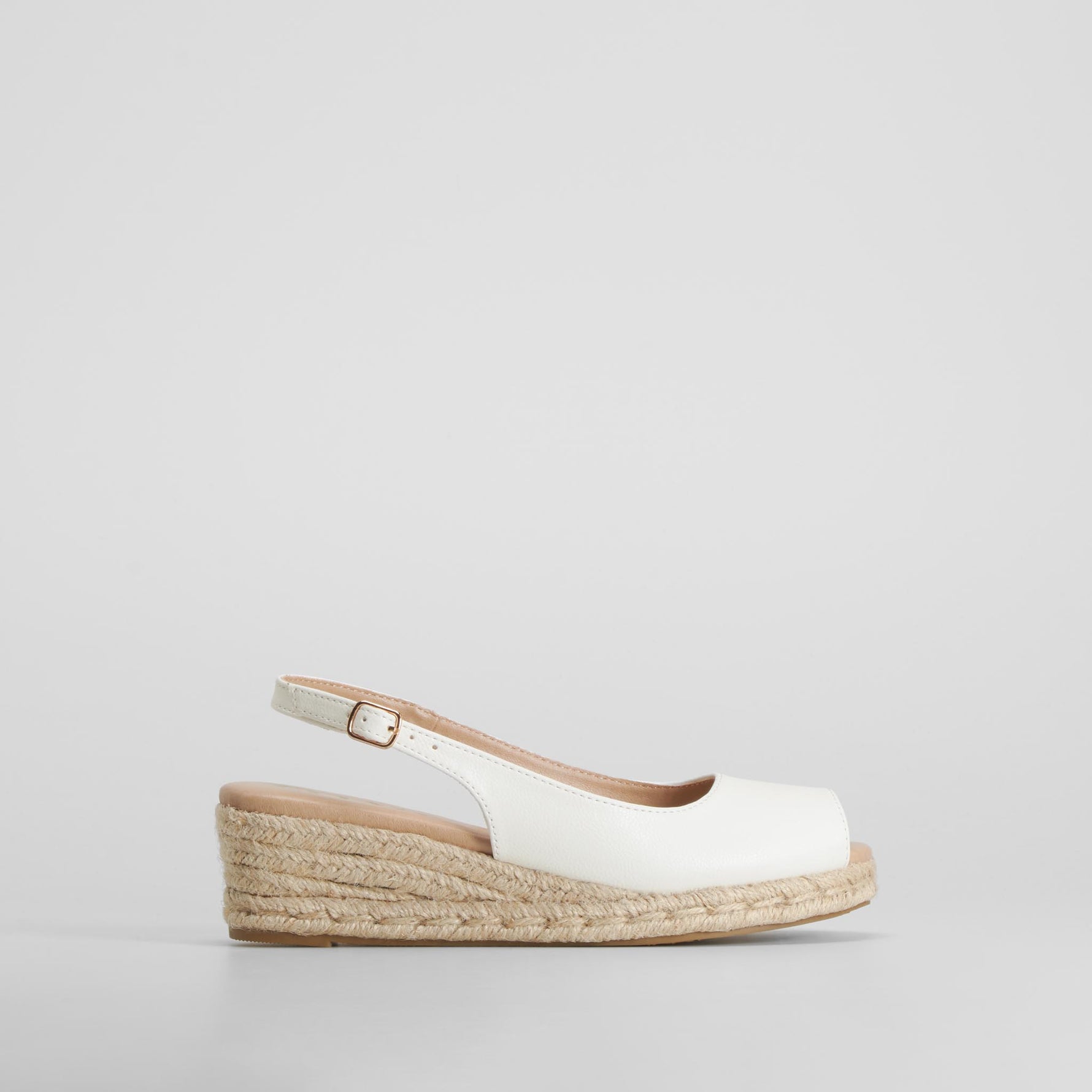 Sandalia cuña yute blanca MYSOFT