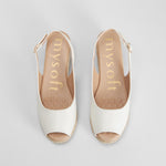 Sandalia cuña yute blanca MYSOFT