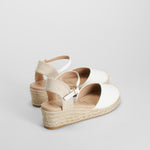 Sandalia yute cuña baja confort blanca MYSOFT
