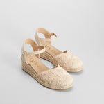 Alpargata cuña pulsera beige MYSOFT