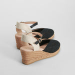 Alpargata cuña yute negro MYSOFT