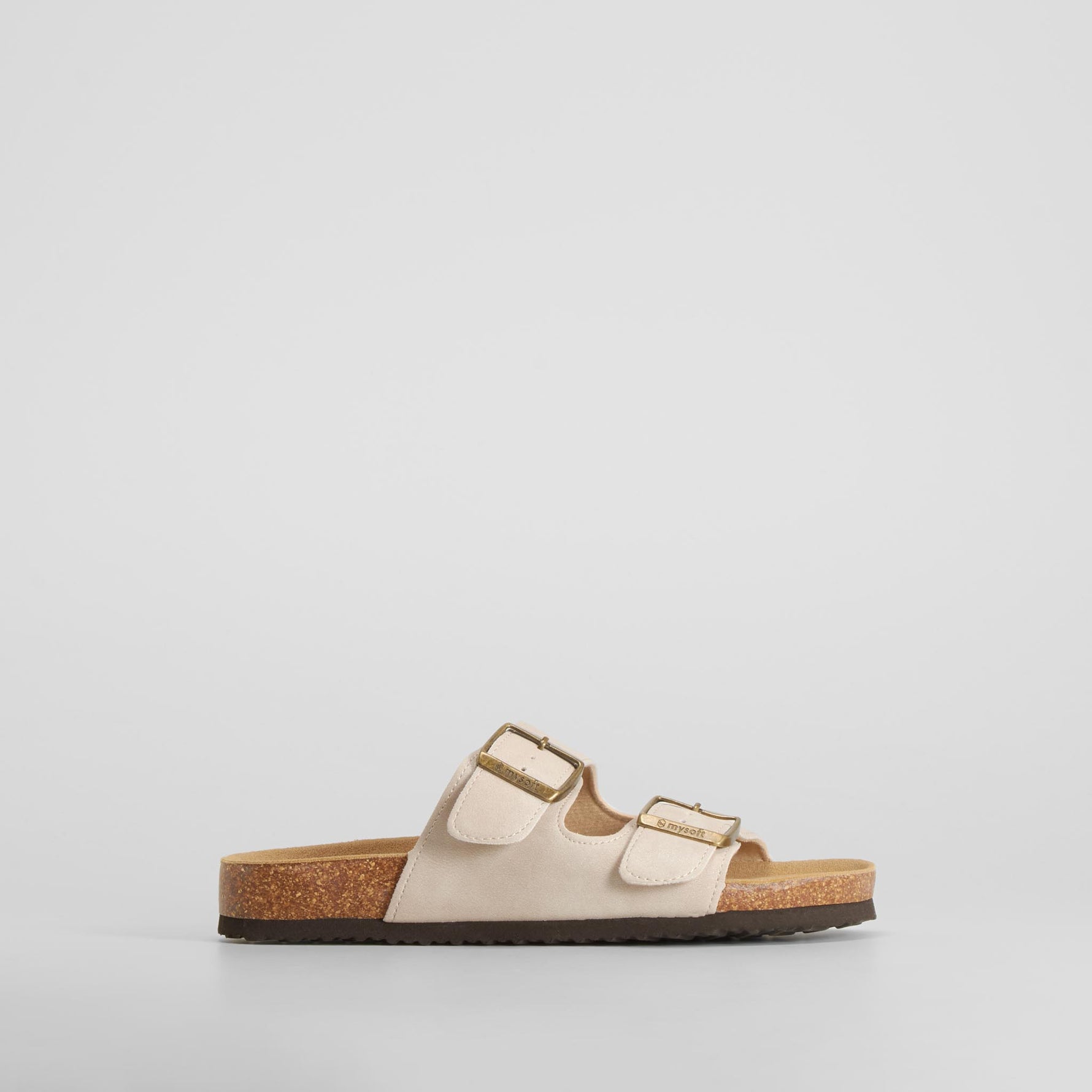 Sandalia bio doble hebilla beige MYSOFT