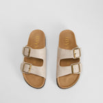 Sandalia bio doble hebilla beige MYSOFT