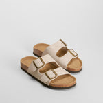 Sandalia bio doble hebilla beige MYSOFT