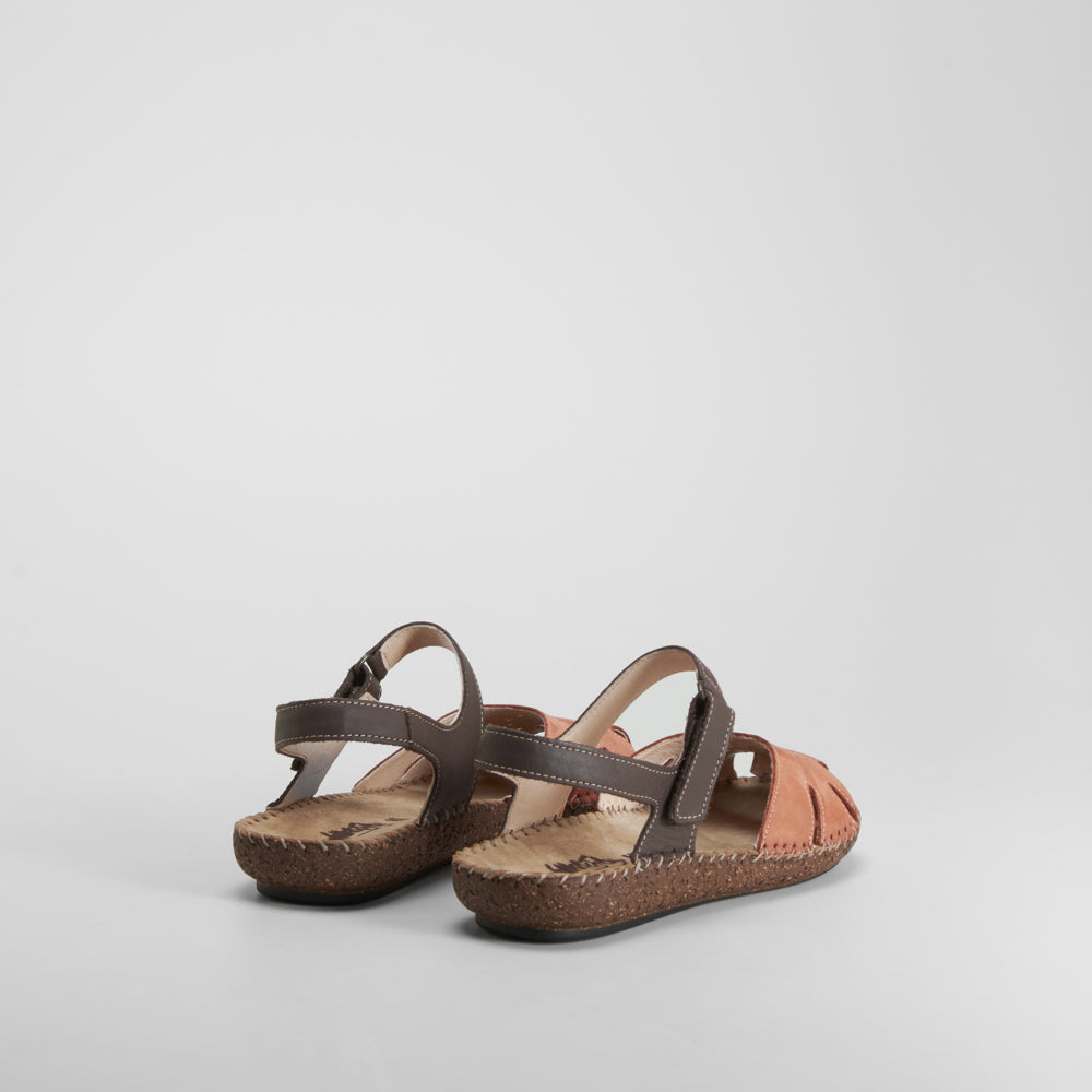 Sandalia piel rojo WALK AND FLY