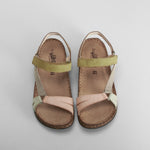 Sandalia tira lateral piel multicolor WALK AND FLY