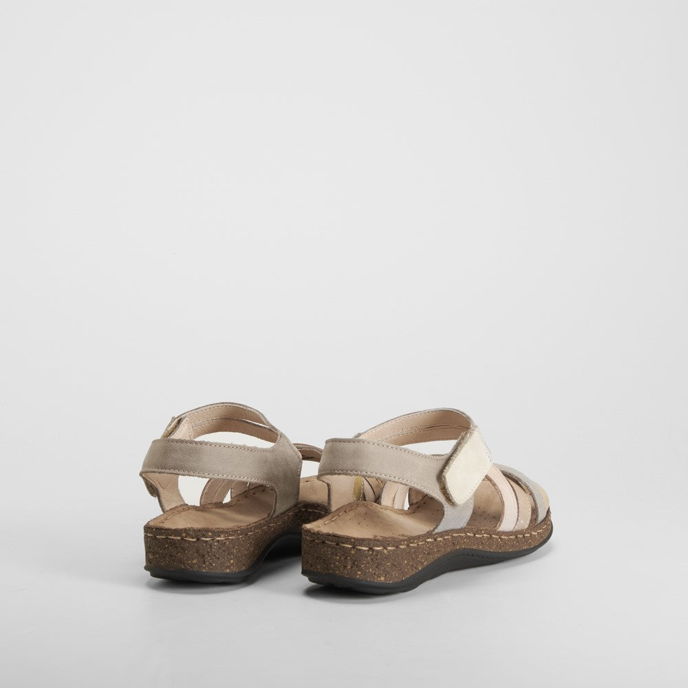 Sandalia piel multicolor WALK AND FLY