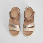 Sandalia cuña tiras beige MYSOFT