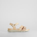 Sandalia tiras velcro plata MYSOFT