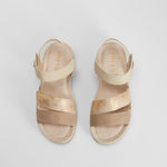 Sandalia tiras velcro plata MYSOFT