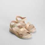 Sandalia tiras velcro plata MYSOFT