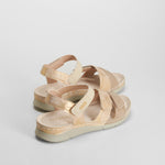 Sandalia tiras velcro plata MYSOFT