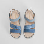Sandalia tiras velcro azul MYSOFT