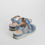 Sandalia tiras velcro azul MYSOFT