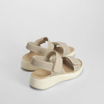 Sandalia cuña velcros beige MYSOFT
