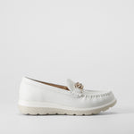 Mocasín confort cadena blanco COMFEET