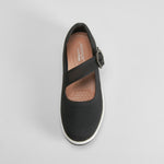 Zapato merceditas confort hebilla negra COMFEET