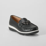 Mocasín confort cadena negro COMFEET