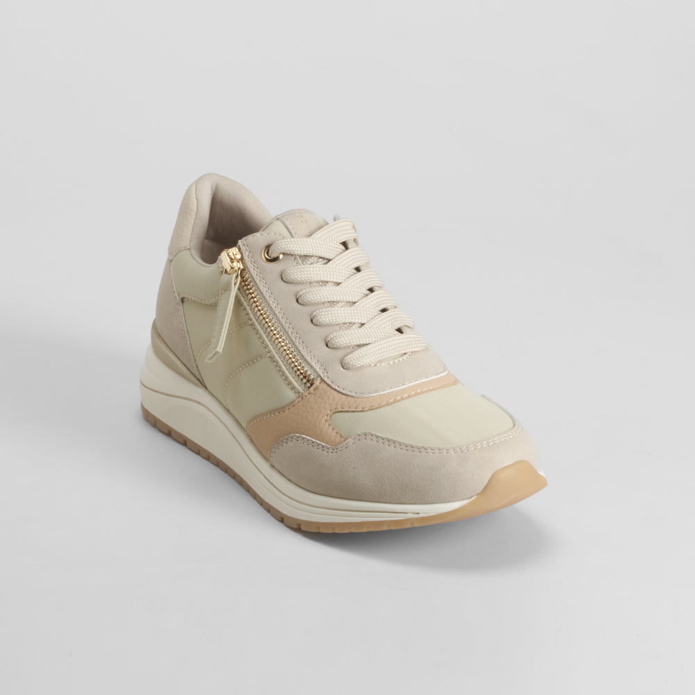 Sneaker cremallera Shock Absorber beige COMFEET