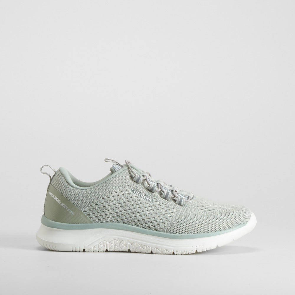 Zapatilla deportiva walking verde claro COMFEET