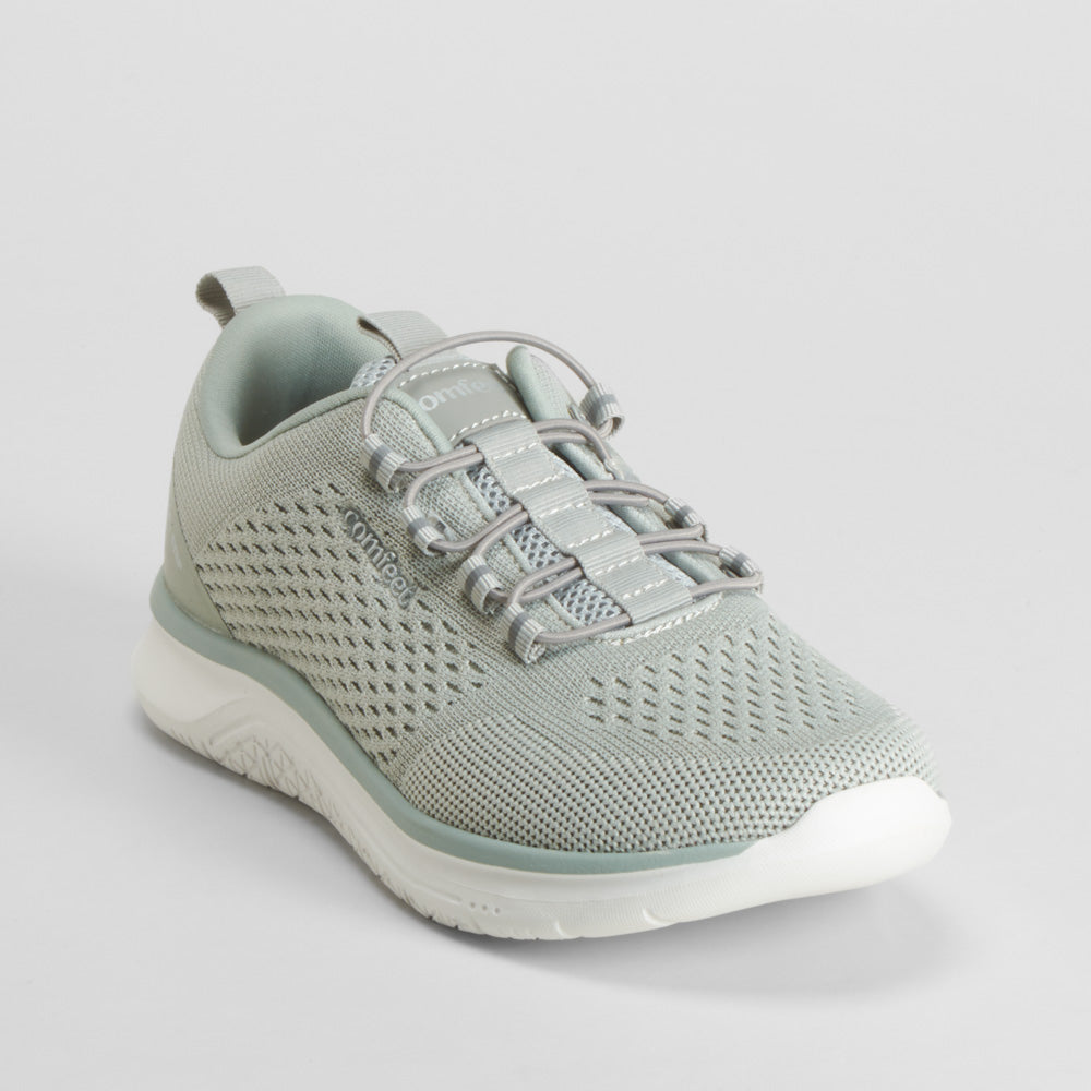 Zapatilla deportiva walking verde claro COMFEET