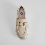 Mocasín cuña confort beige COMFEET