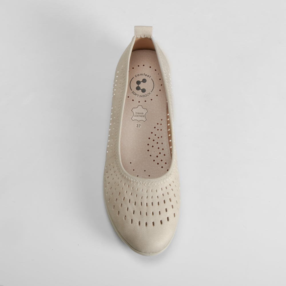 Bailarina perfos beige COMFEET