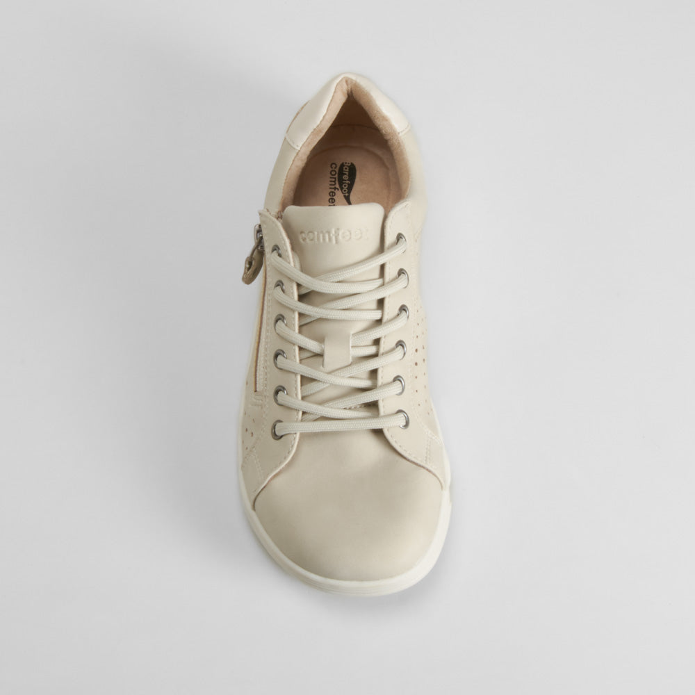 Zapatilla casual barefoot perfos beige COMFEET