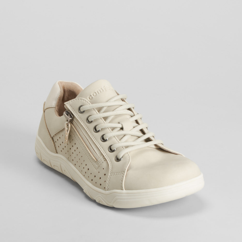 Zapatilla casual barefoot perfos beige COMFEET