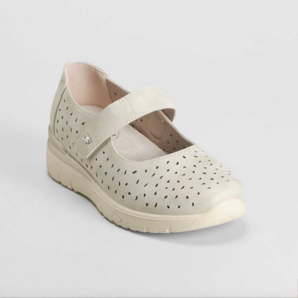 Merceditas confort perfos beige COMFEET