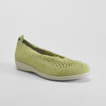 Bailarina confort textil trenzada verde COMFEET