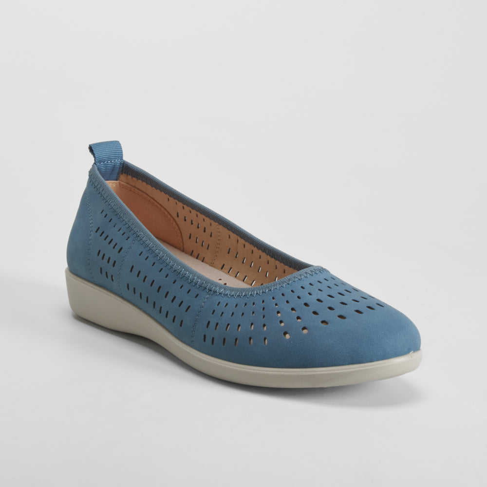Bailarina perfos azul COMFEET