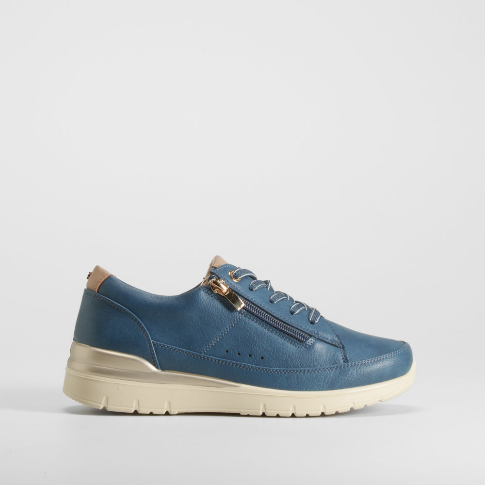 Zapato blucher confort azul cordones COMFEET
