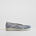 Bailarina confort textil trenzada azul COMFEET