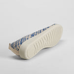 Bailarina confort textil trenzada azul COMFEET