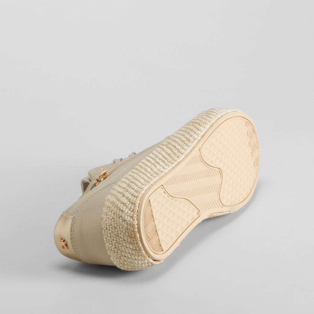 Zapatilla lona yute casual oro COMFEET