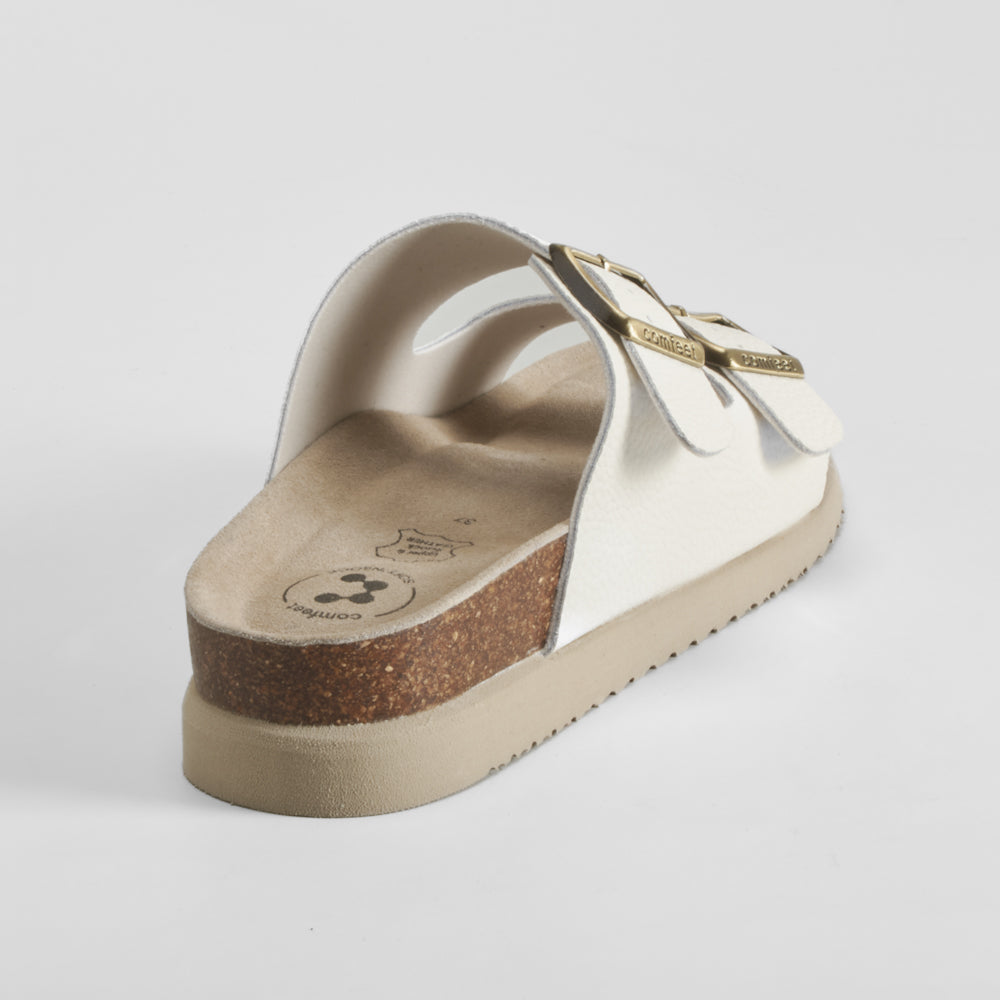 Sandalia bio piel blanca COMFEET