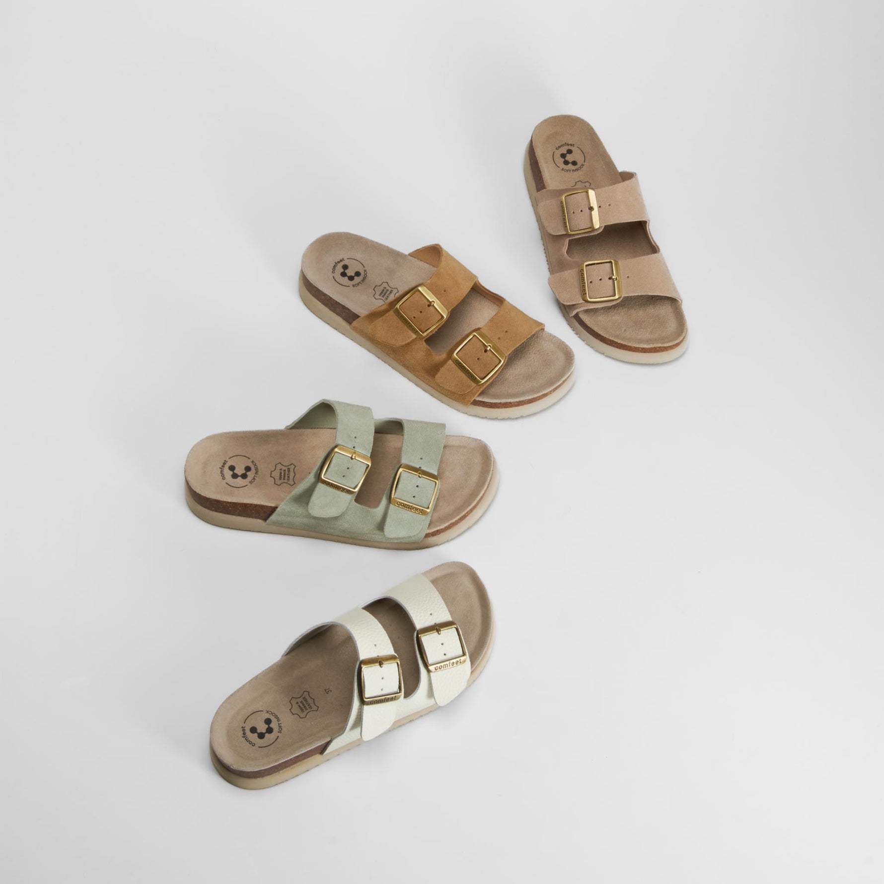 Sandalia bio piel blanca COMFEET
