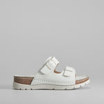 Sandalia bio doble hebilla piel beige COMFEET