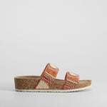 Sandalia bio cuña brillos naranja COMFEET