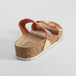Sandalia bio cuña brillos naranja COMFEET