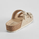 Sandalia bio cuña hebillas oro COMFEET