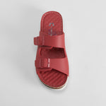 Sandalia bio dos hebillas piel roja COMFEET