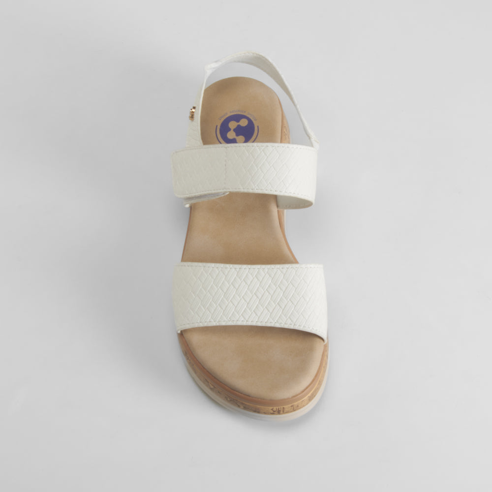 Sandalia dos tiras blanca COMFEET